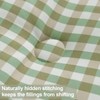 SunNewt Full Comforter Set, Fluffy Green Gingham Plaid Bedding, 3