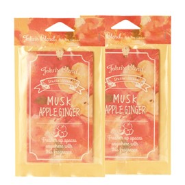 John's Blend OA-JOP-1-1 Air Freshener Hanging Musk Apple Ginger Air Freshener, Set of 2