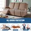 TAOCOCO Recliner Sofa Slipcover, 3 Pieces Polyester Fabric Stretch Sofa