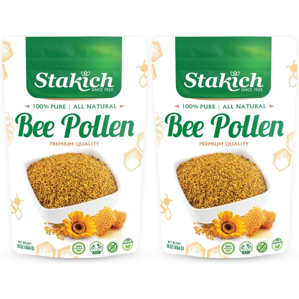 Stakich Bee Pollen (1 Pound (Pack of 2))