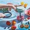 【Toffy/トフィー】 ハンディチョッパースリム 手動 カッター ブレンダー 電源不要 コンパクト みじん切り 泡立て 離乳食