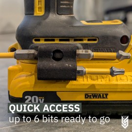 Left Side BitBoss Drill Bit Holder - Quick Access to Bits for DeWalt 20V