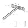 YEYIT Pack of 4 Floating Shelf Brackets, 4 Inch Shelf