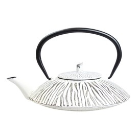 Frieling Shimauma Cast Iron Teapot with Stainless Steel Infuser, 34 Ounce, White