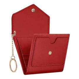 Gostwo Womens Wallet RFID Blocking Small Wallets Woman Credit Card Holder Trifold Ladies Wallets with Coins Zipper Pocket(Red)