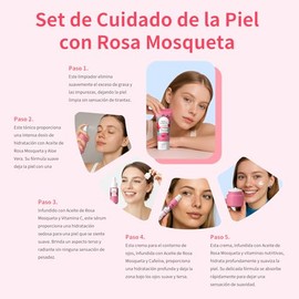 Set Skincare Rosa Mosqueta Piezas Rutina Facial Mujer Hidratante