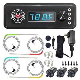 Replacement Non-WiFi Controller Combo Set for Masterbuilt Gravity Series 560/800/1050 Digital Charcoal Grill + Smoker – Full Kit Includes Control Panel, 4 Meat Probes, 3 Door Switches & Power Adapter
