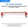 24" Heavy-Duty Copper Ground Bar,Grounding Bar Kit Block, with 56