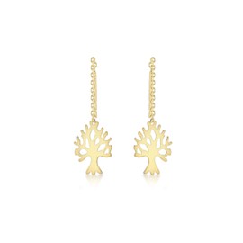 Carissima Gold Women's Pull Through Chain Earrings 9ct (375) Yellow Gold, 9ct Gold, Easy to use