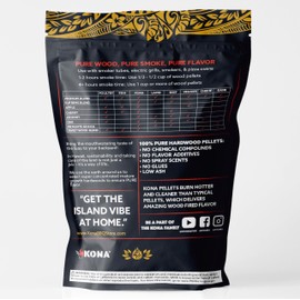 Kona Premium BBQ Wood Pellets Offer high BTU, Clean-Burning, Low-ash, and Low-Moisture for Great Flavor. No Soaking Needed. Includes 8 Varieties. Use 1/3-1/2 Cup per Session for Hours of Smoking.