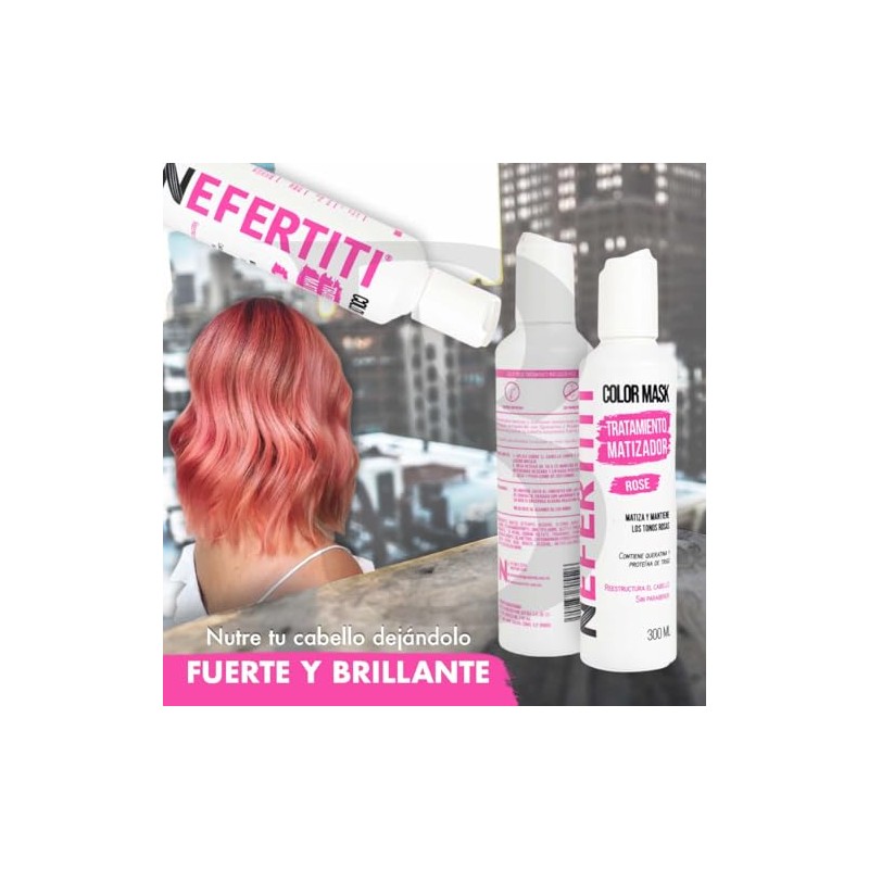 Nefertiti Tratamiento Matizador Rosa Nefertiti Rose Con Keratina Para El