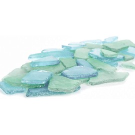 Nautical Crush Trading Sea Glass | Caribbean Blue & Green Colored Sea Glass Mix | 55 Ounces of Sea Glass for Art Crafts and Decor | Sea Glass Bulk