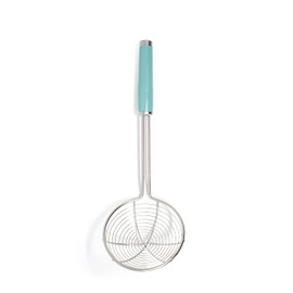KitchenAid - Spider Strainer, Rust Resistant Stainless Steel Wire Strainer & Scoop (Aqua)