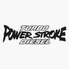 Power Stroke Waterproof Vinyl Window Bumper Sticker Decal 5"