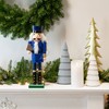 Northlight 14" Blue and Gold Wooden Mail Carrier Christmas Nutcracker