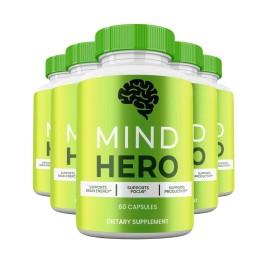 Mindhero 5-Pack Mind Hero Brain Capsules - MindHero Cognitive Support - 300 Capsules