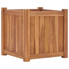 FAMIROSA Raised Bed 15.7"x15.7"x15.7" Solid Wood Teak,Weight:16.76lbs,48965