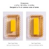 Glass Butter Dish with Lid for Countertop, Champagne Color Crystal