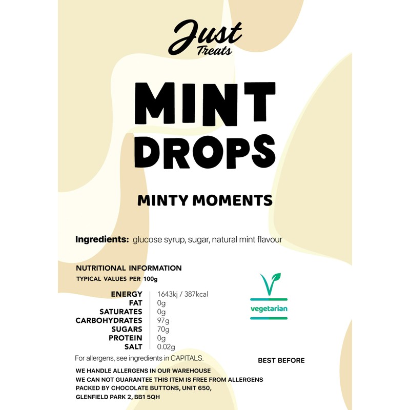 Just Treats Mint Drops (500g Share Bag)