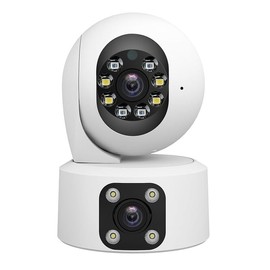 OBA SriHome Security Camera PTZ Dual Lens Night Vision Full HD Audio SD Card Storage IP66 Waterproof for Home/Office