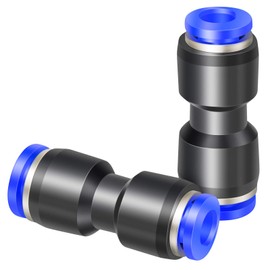 TAILONZ PNEUMATIC Straight 2 Ways 8 mm-6 mm Tube OD Push to Connect Tube Quick Fittings Push Lock PG8-6 (Pack of 10)