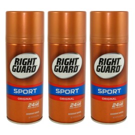 Right Guard Sport 8.5 Ounce Aerosol Original 24Hr Deodorant (251ml) (Pack of 3)