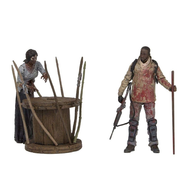 The Walking Dead McF14515 Morgan Jones and Walker Toy, Multi-Colored