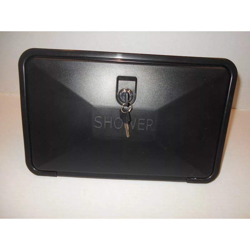 N/A *BLACK EXTERIOR RV SHOWER BOX 94029 ON/OFF SHOWER HEAD/HOSE/FAUC
