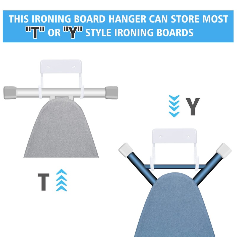 Pensino Ironing Board Hanger Wall Mount Ironing Board Holder Organizer