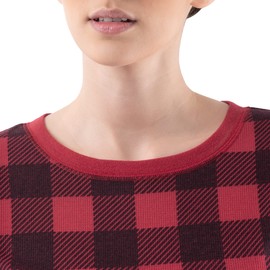 Fruit of the Loom Women's Micro Waffle Premium Thermal Set, Buffalo Plaid, 2X