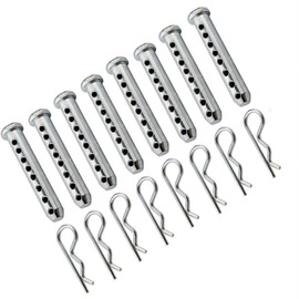 8-20Pack Multisize Flat Head Adjustable Clevis Pin,with Multi-Hole Cylindrical Pin Positioning Pin Clevis Pins Set (Size:M8 x 50, 10)