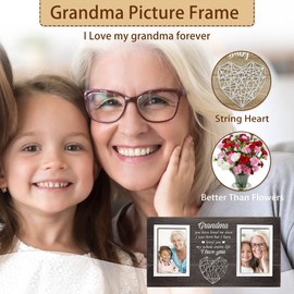 cocomong Mothers Day Gifts for Grandma from Grandkids, Mothers Day Grandma Gifts from Grandchildren, Grandma Picture Frame Holds 2 4x6 Inch Photos