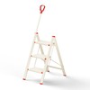 ASPERALD Step Ladder with Single-Handrail,Foldable Step Stool with Anti-Slip Wide