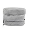 GDF Studio Convertible Bean Bag Chair Bed Light Gray Faux