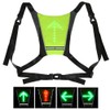 Reflective Cycling Vest with Rechargeable LED Direction Indicator Remote Control