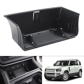 Karltys Center Console Organizer Tray for Land Rover Defender Accessories 90 110 130 2020-2025 Accessories, Durable ABS Middle Console Organizer Central Storage Box with Non-Slip Mat