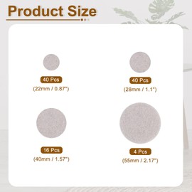 uxcell Non Slip Furniture Pads, 100Pcs Round Furniture Grippers Self Adhesive Furniture Feet Anti Scratch Chair Leg Felt Pads for Protecting Hardwood Floor, Beige