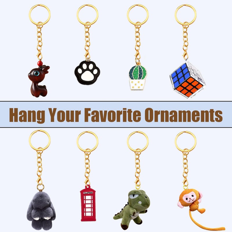 30PCS Key Chains for Craft Golden Keyring Chain 25mm Metal