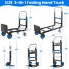 3-in-1 Convertible Heavy Duty Folding Hand Truck, 600LBS Dolly Cart