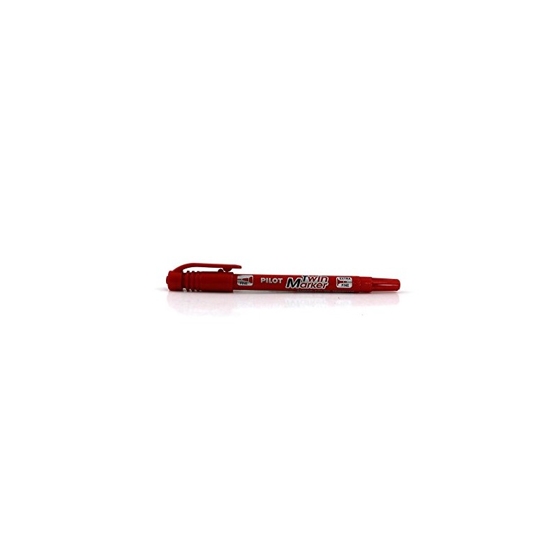 Pilot Twin Fine Tip Red Marker Pens (Red, Fine Tip,