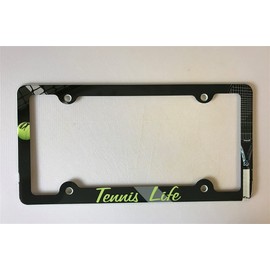 Tennis Life Decorative License Plate Frame, Tennis Car Tag Holder
