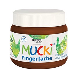 Kreul Mucki Luminous Water-Based Finger Paint, Paraben-Free, Gluten-Free, Lactose-Free and Vegan, Washable, Can be Painted with a Brush, Sponge, Spatula and Fingers