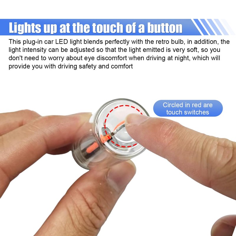 UHANBUT USB LED Car Interior Atmosphere Light, Plug-in USB Touch