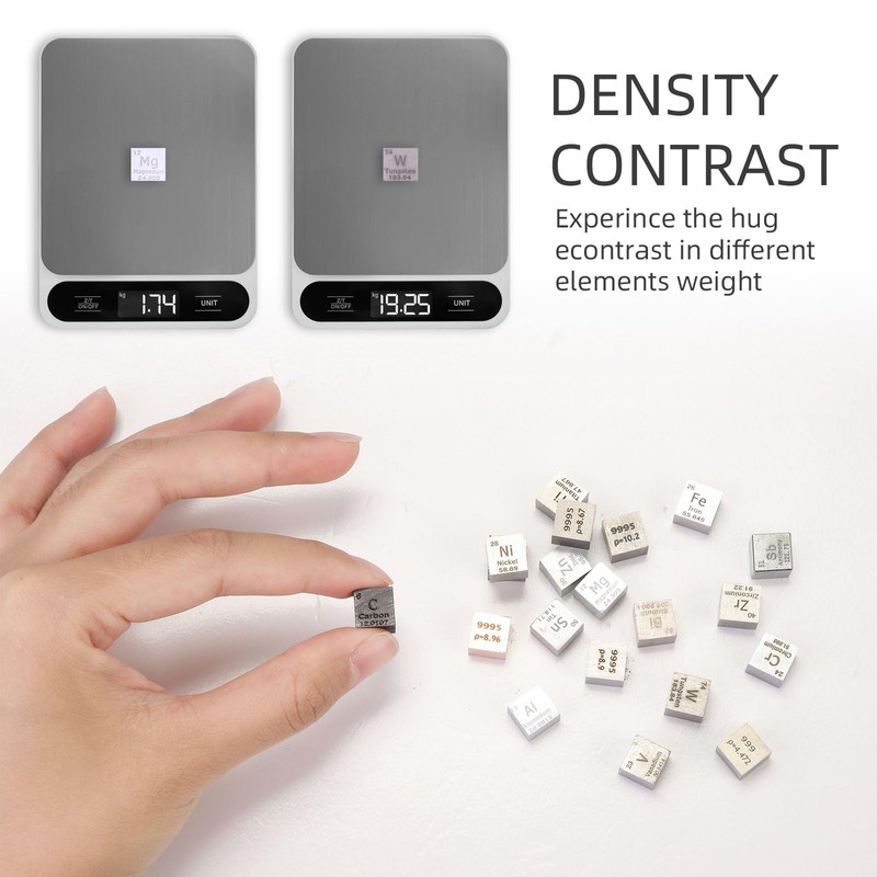 Gisafai 20 Pcs Element Cube Set 0.39 Inches Periodic Table