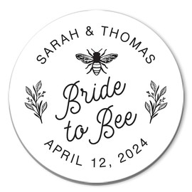 Bridal Shower Stickers for Favors, Bride to Bee Labels, Bee Themed Party, Honey Jar Favors or Seed Packets, Honey Bee Shower