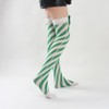 JIHUOO 2 Pairs Peppermint Candy Cane Socks Christmas Striped Stockings