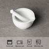 LEETOYI Porcelain Small Mortar and Pestle, Ceramic Herb Grinder Pill