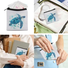 SUITOSELFY Sea Turtle Sanitary Napkin Storage Bag,Small Period Bag Pouch for Girls Women,Sanitary Napkin Period Pad Pouch Tampon Holder for Purse,Mini Make Up Bags