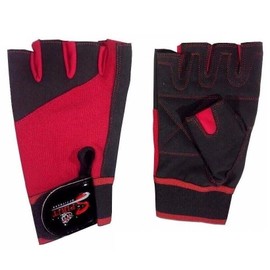 Weight Lifting Gym Workout Gloves – Real Leather Glove Perfect for Wrist Support Palm Protection – by DMX INTL (Large)