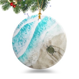 Sea Turtle Christmas Ornaments 2024 Sea Turtle Ornament Holidays Ornaments Beach Christmas Tree Ornaments Hanging Accessories Navidad decoracion Christmas Xmas Gifts for Home Indoor Outdoor Decor